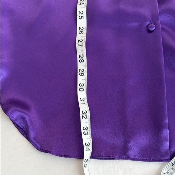 Purple Polyester Button-Up Robe - Picture 13 of 16